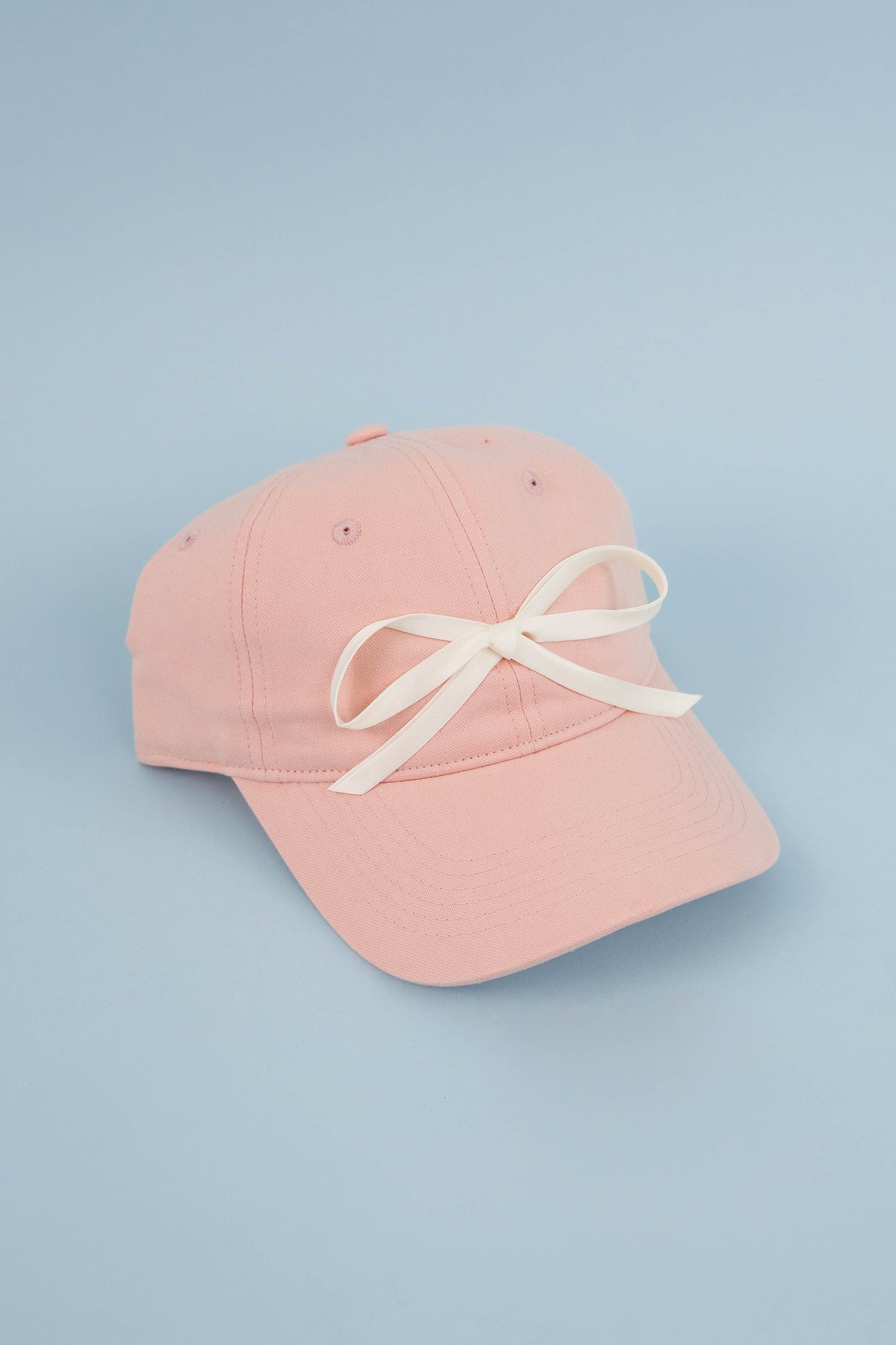 Ribbon Baseball Cap-Ivory