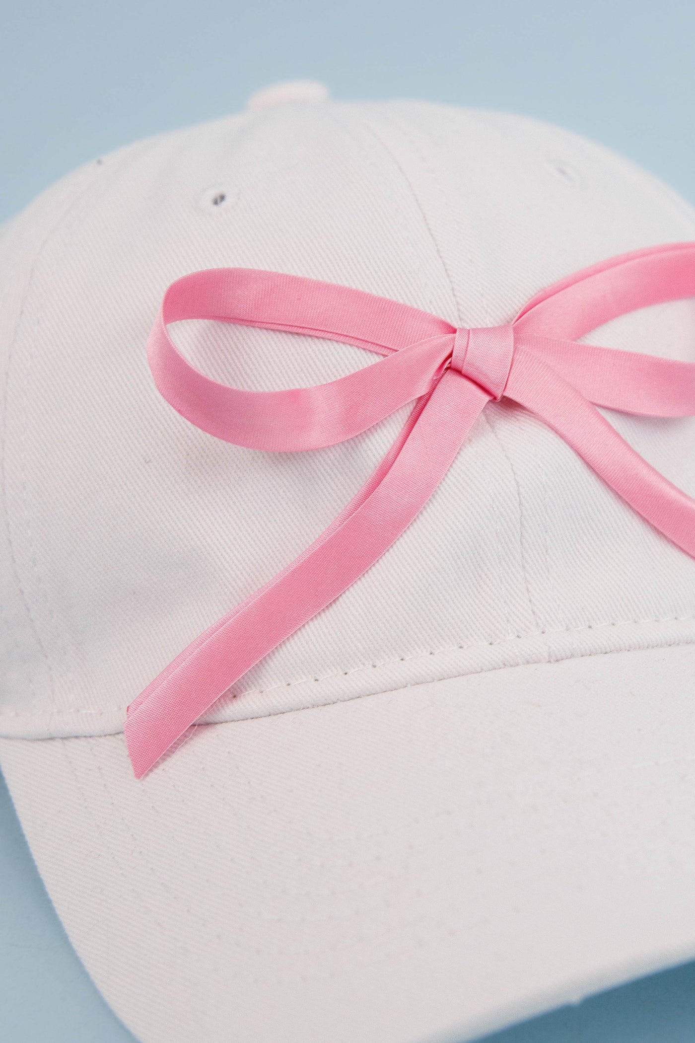 Ribbon Baseball Cap-Pink