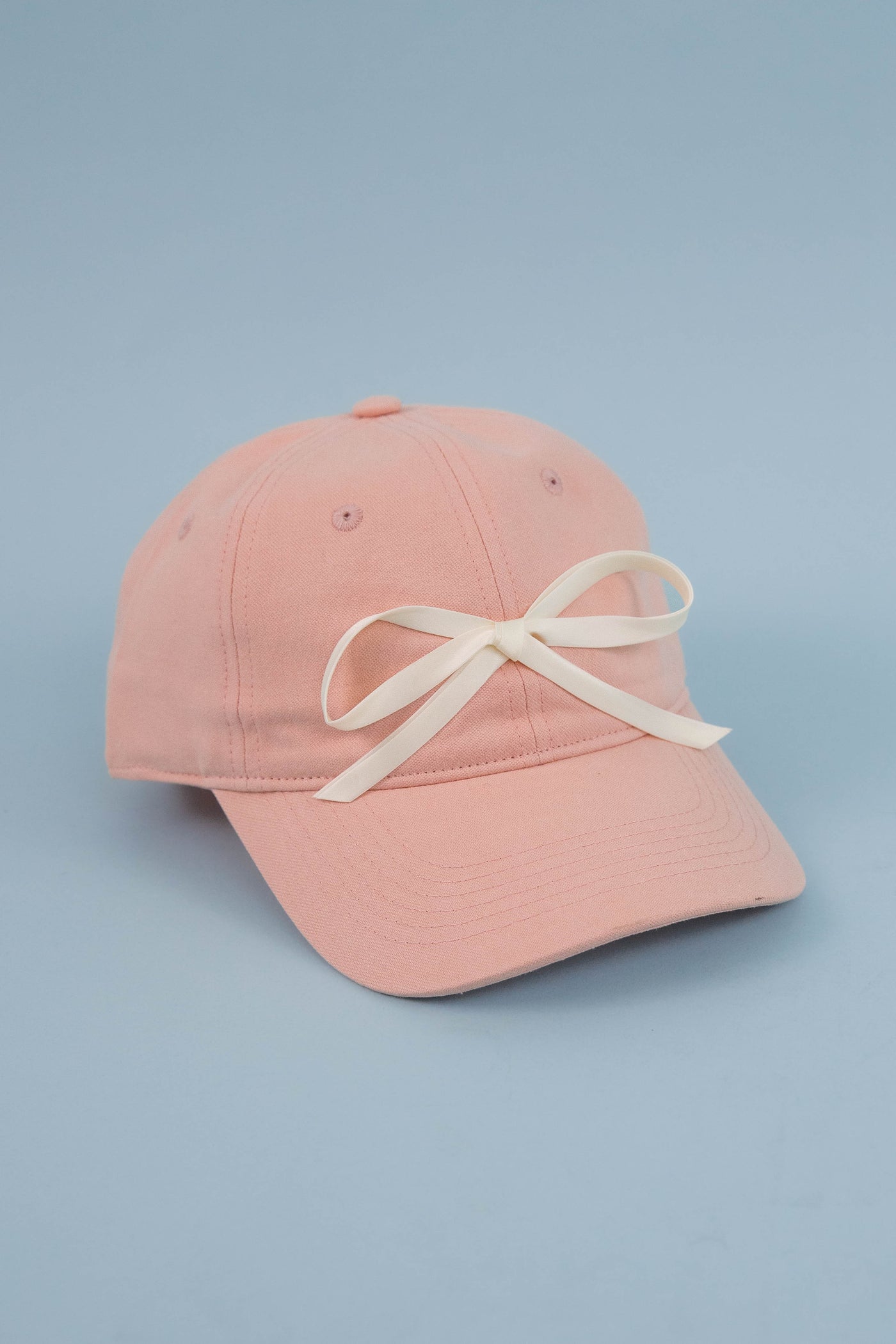 Ribbon Baseball Cap-Ivory