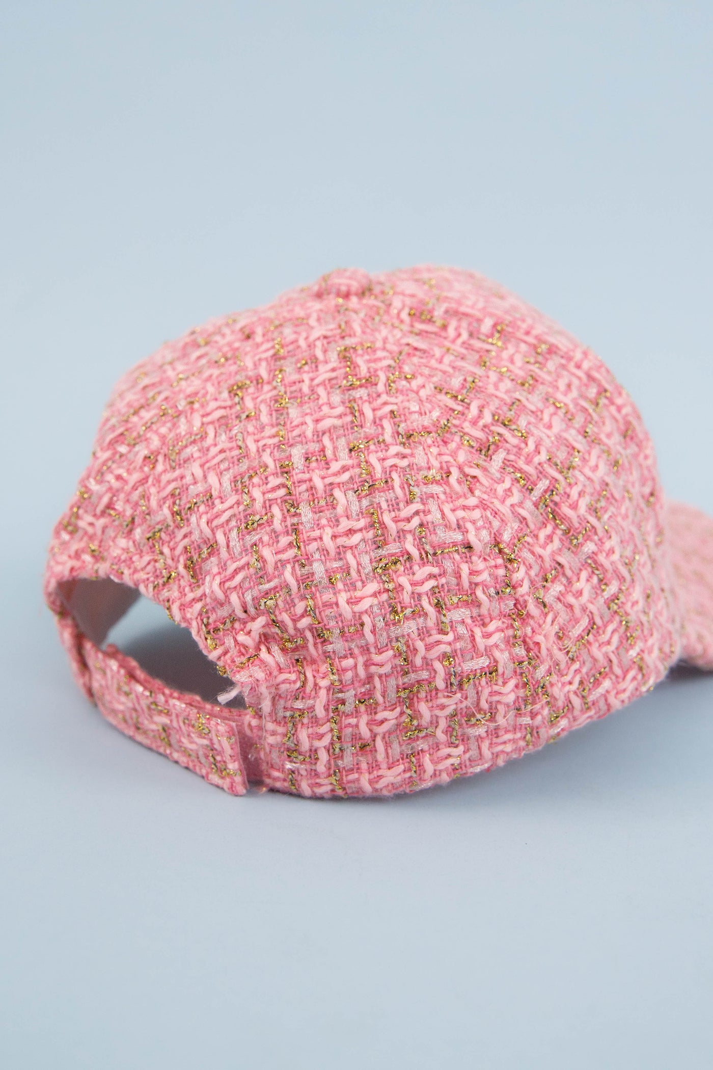 Lattes To Go Tweed Baseball Cap-Pink