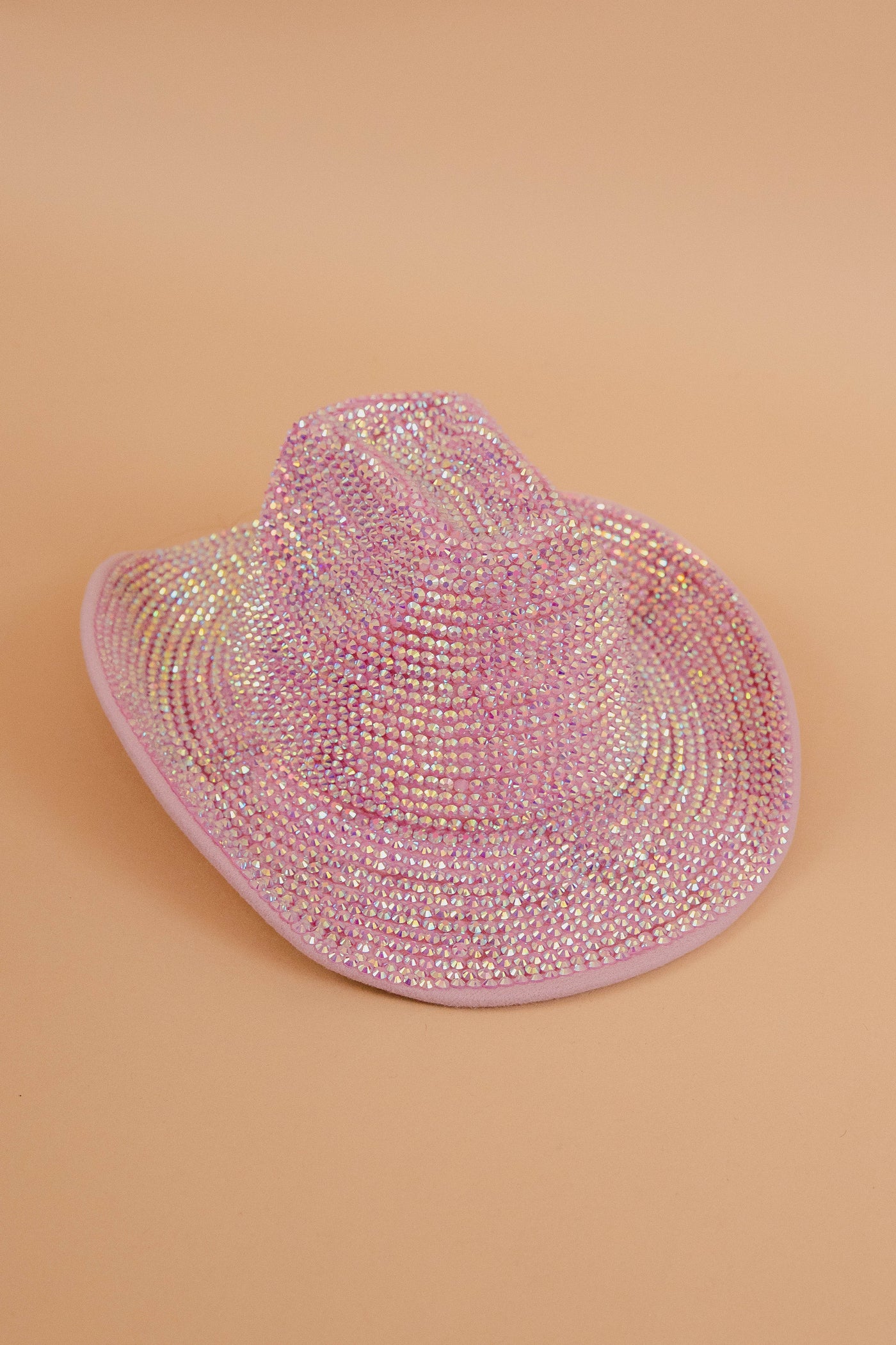 Women's Rhinestone Cowboy Hat- Bling Wide Brim Cowboy Hat- Pink Disco Western Hat