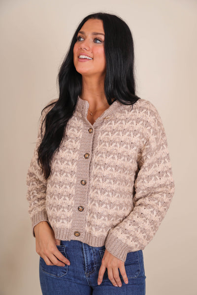 Women's Preppy Knit Cardigan- Women's Gold Button Cardigan- Coastal Grandmother Sweaters