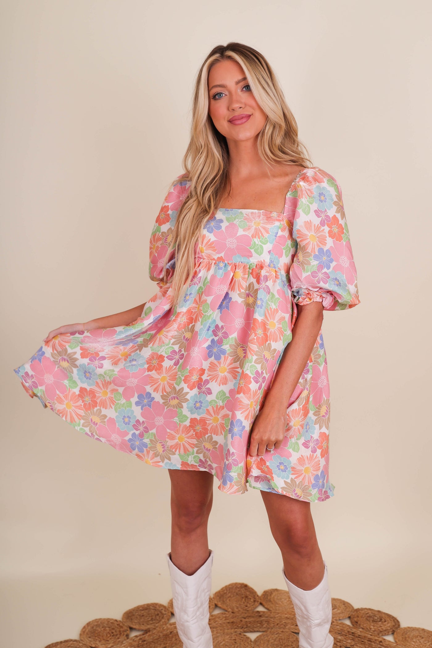 Colorful Babydoll Dress- Vintage Inspired Dress- Storia Dresses