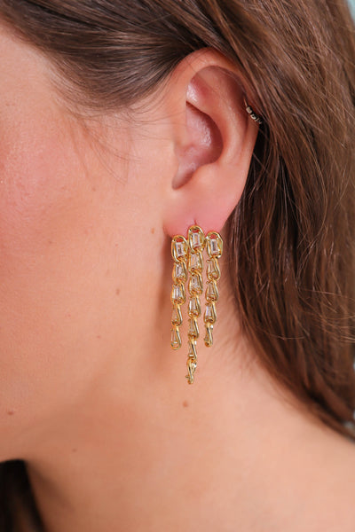 Photo Finish Earrings-Gold