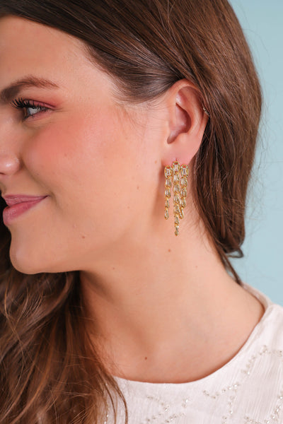 Photo Finish Earrings-Gold