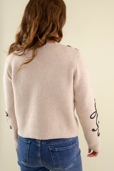 Women's Embroidered Cardigan- Winter Cardigans For Women- Strut&Bolt Cardigans