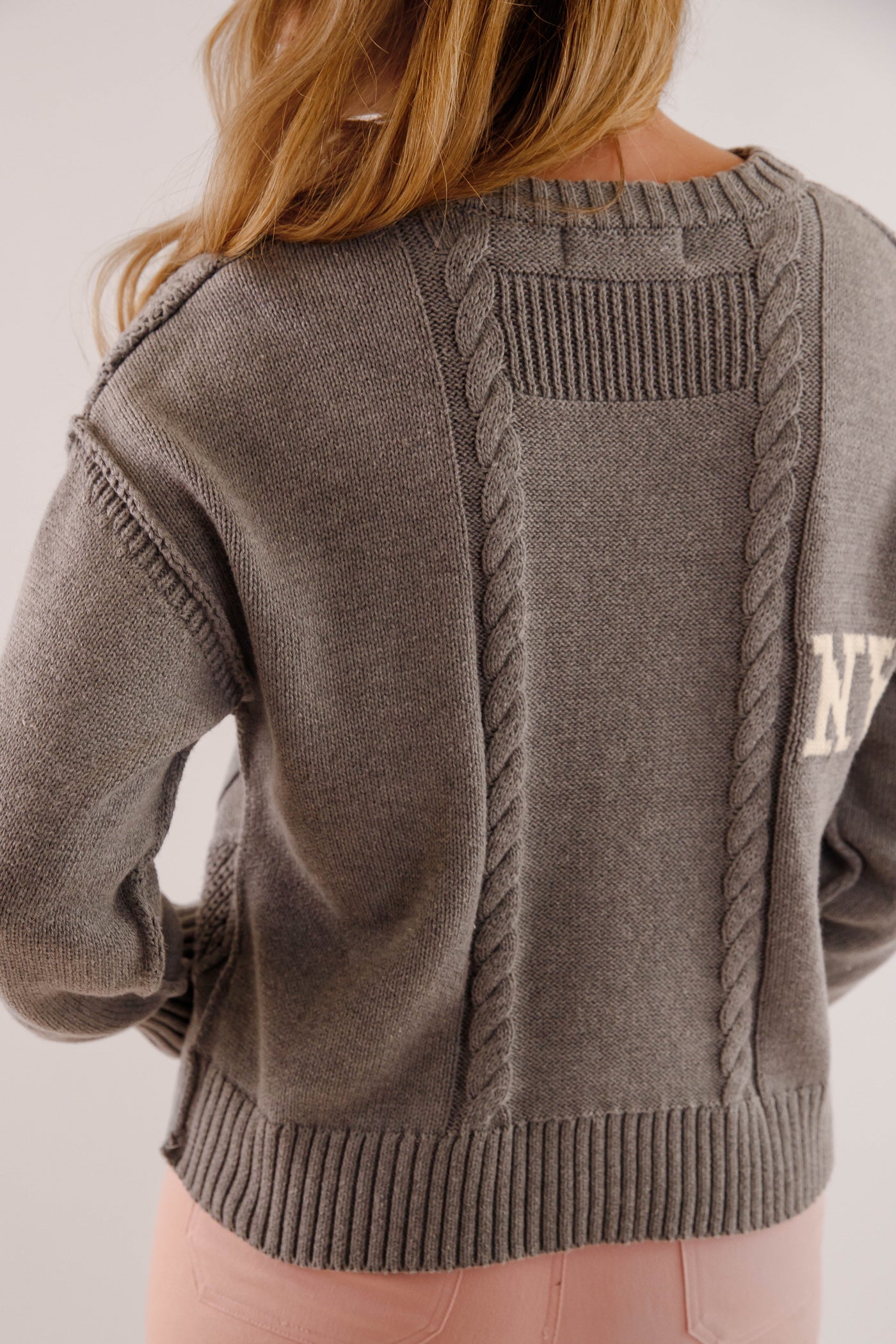 Women's Knitted NYC Sweater- Cable Knit New York Sweater- Aaron and Amber Paris Sweater