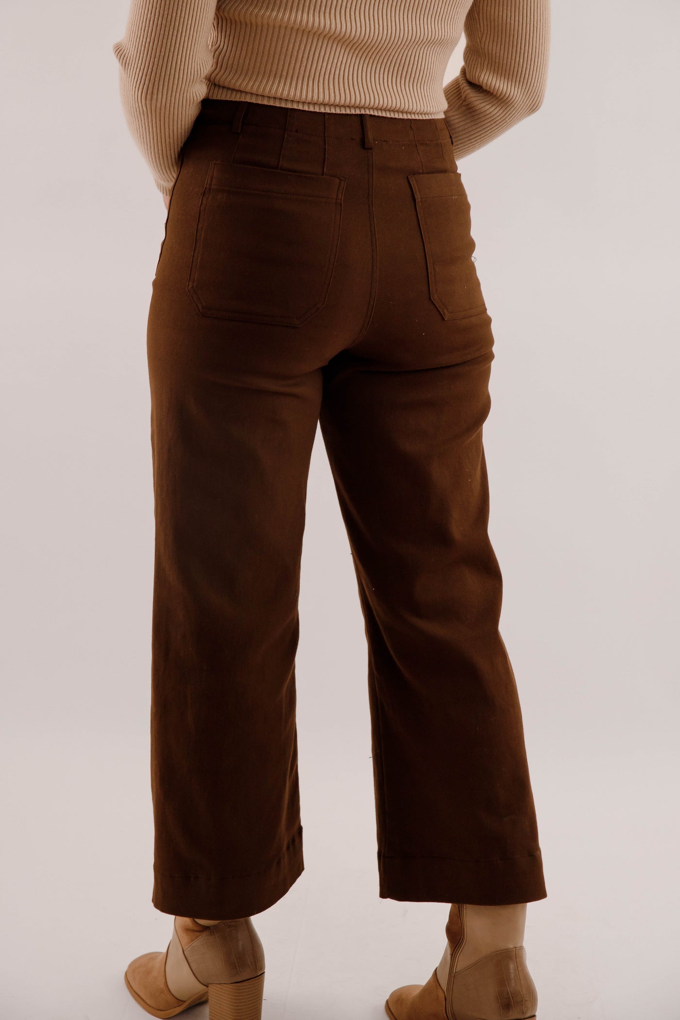 Taking A Pause Denim-Brown