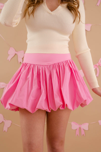 Mini Bubble Skirt- Women's Pink Mini Skirt- TCEC Mini Skirt