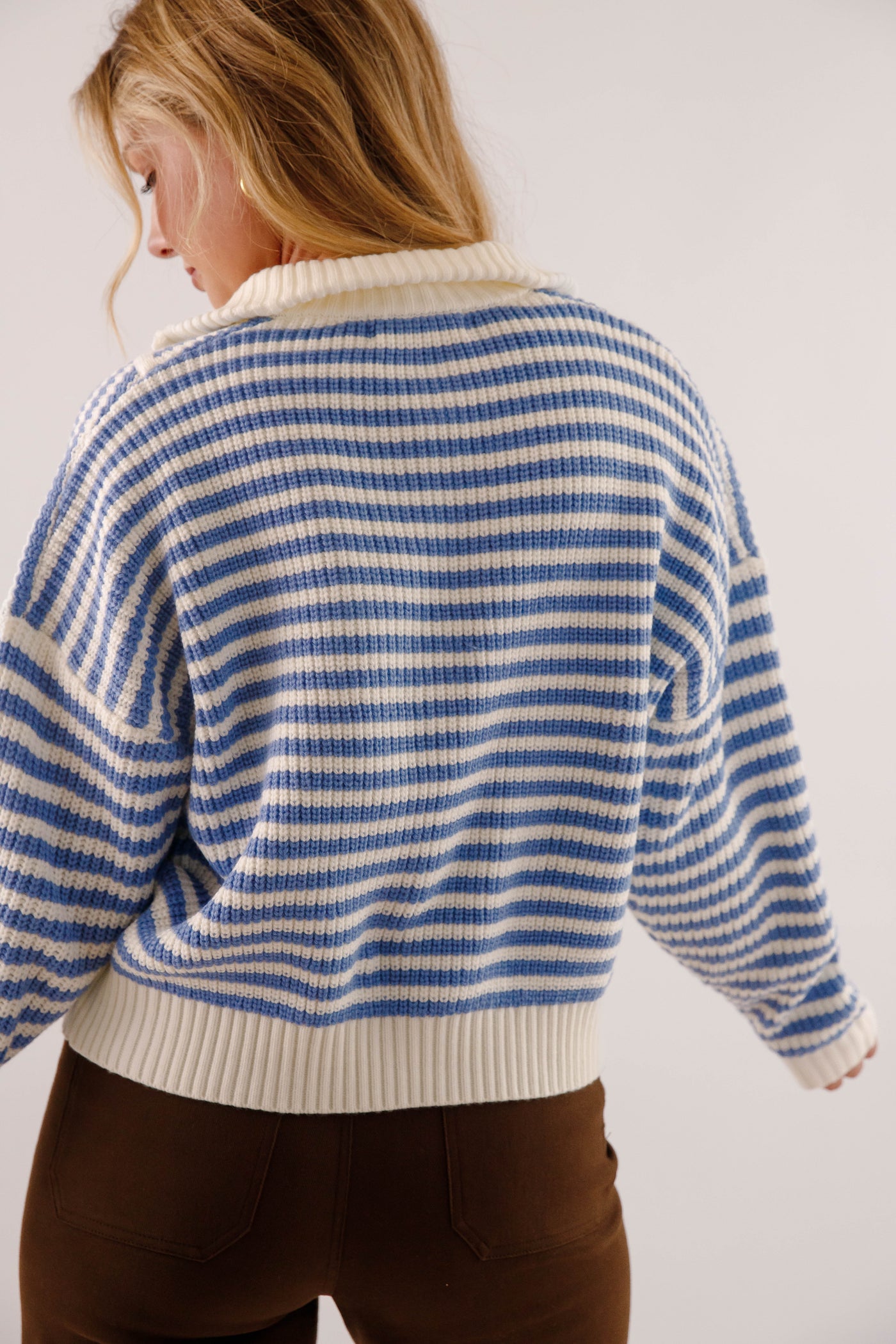 Giving Compliments Pullover-Blue