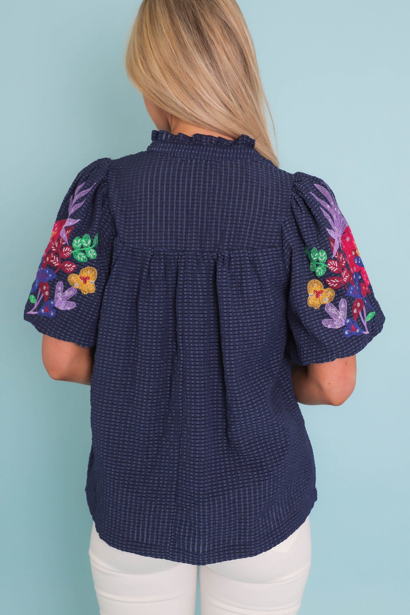 RESTOCK: Blossoming Into More Blouse-Navy