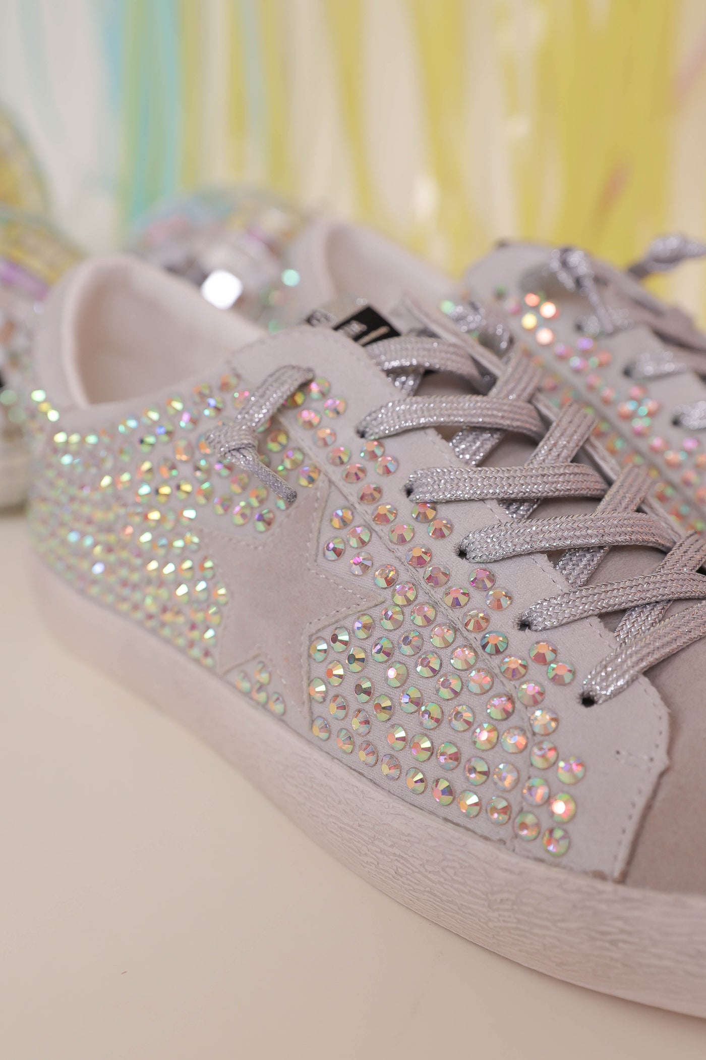 Women's Rhinestone Star Sneakers- GG Sneaker Dupes- MiMi Rhinestone Sneakers