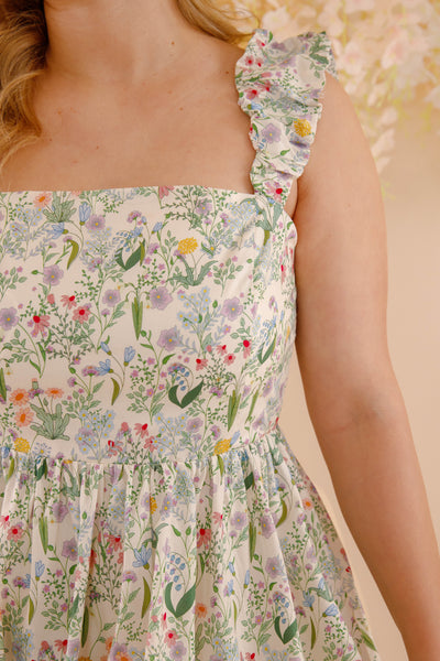 Women's Bubble Mini Dress- Cottage-Core Dresses- Aureum Mini Dress