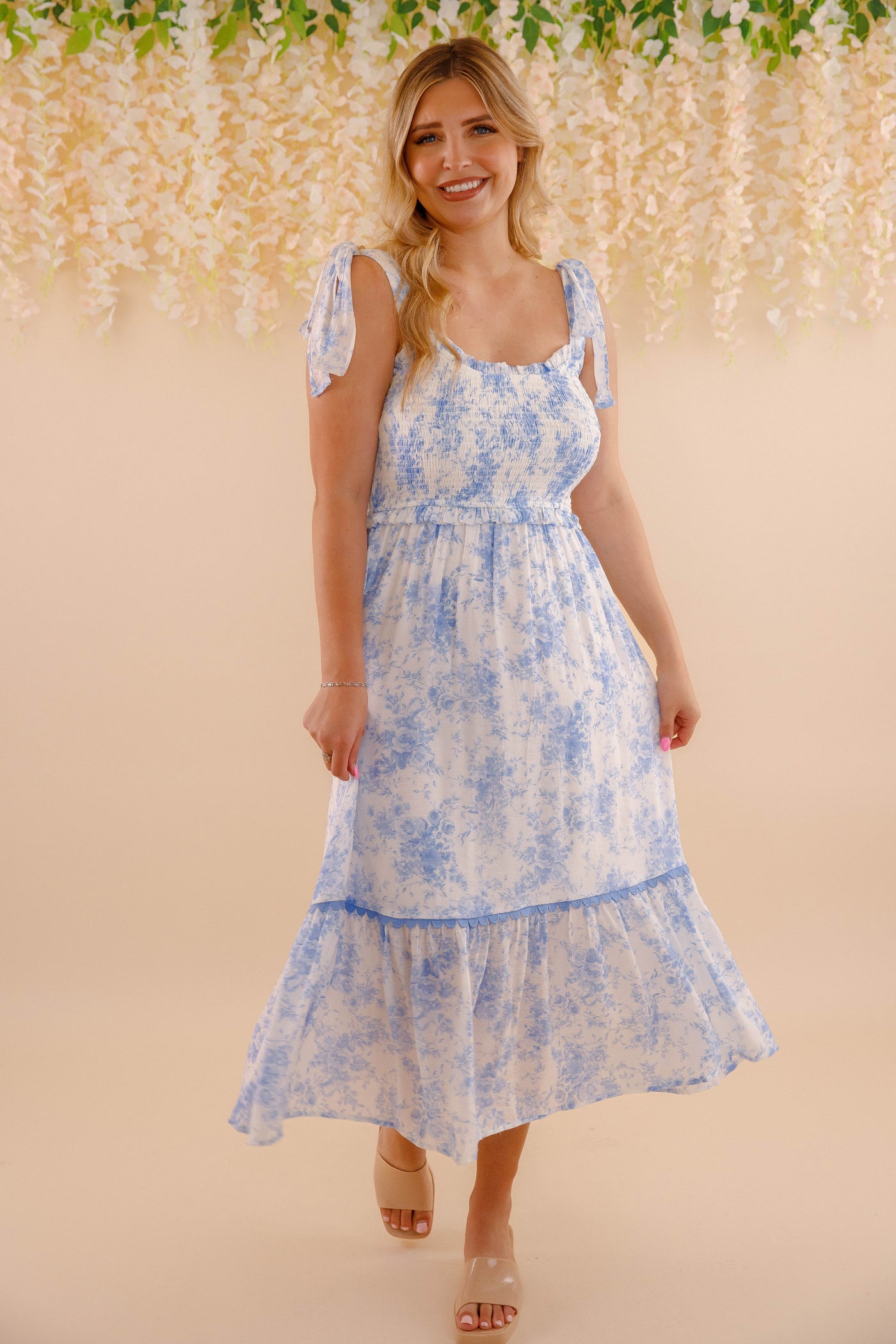 Like A Wish Midi Dress-Blue