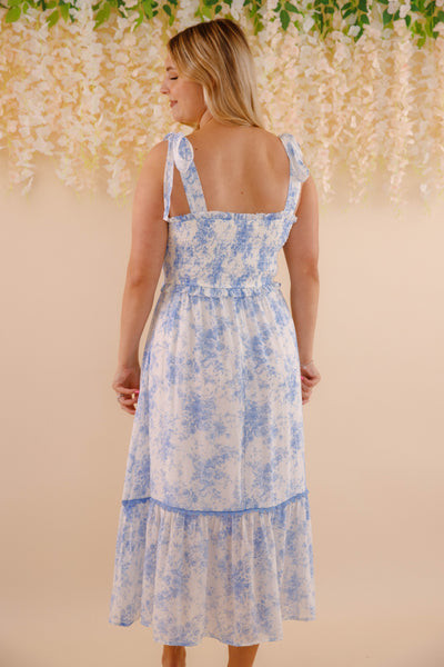 Like A Wish Midi Dress-Blue
