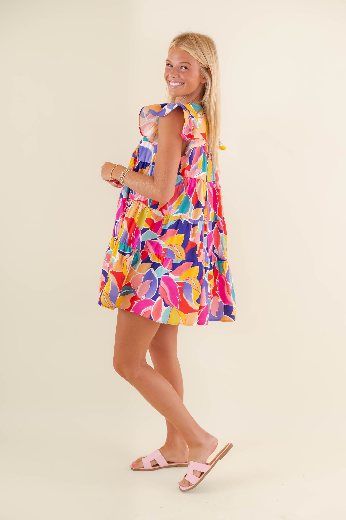 Women's Colorful Mini Dress- Women's Bright Dress- Women's Preppy Dresses