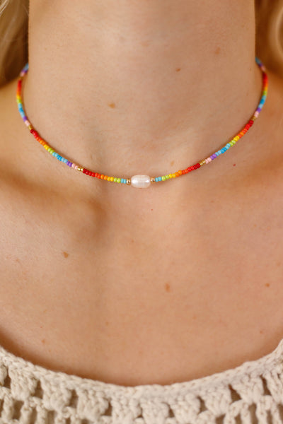 Balcony Views Necklace-Rainbow