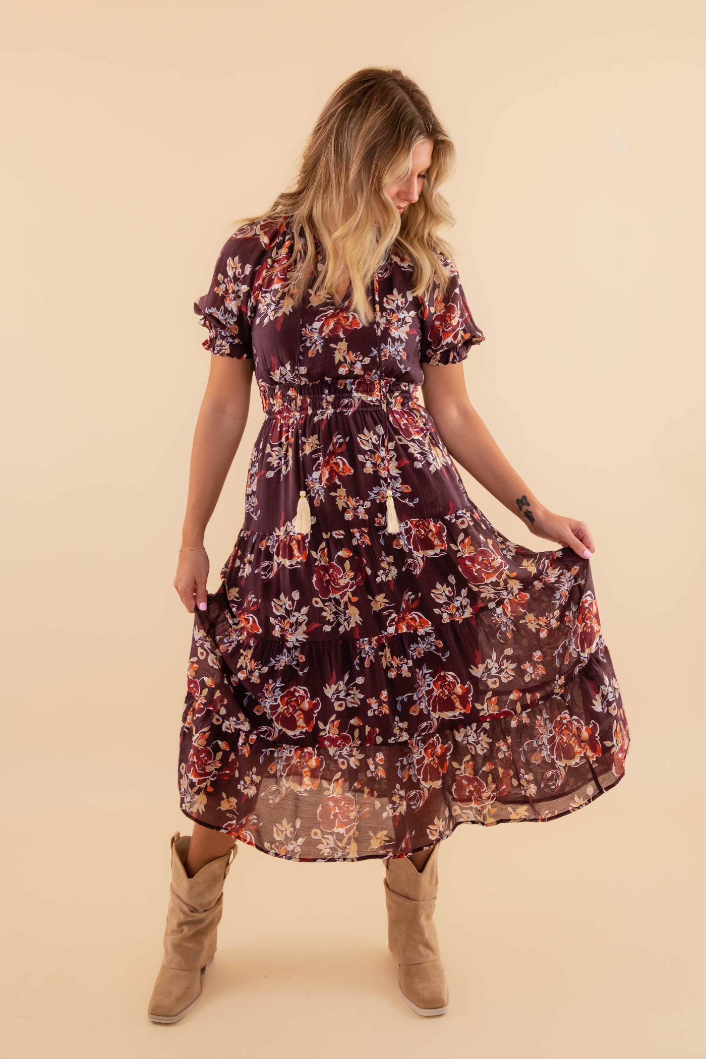 As The Leaves Change Midi Dress