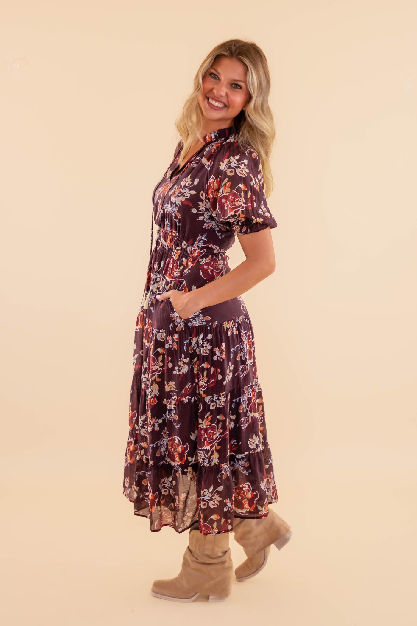 As The Leaves Change Midi Dress