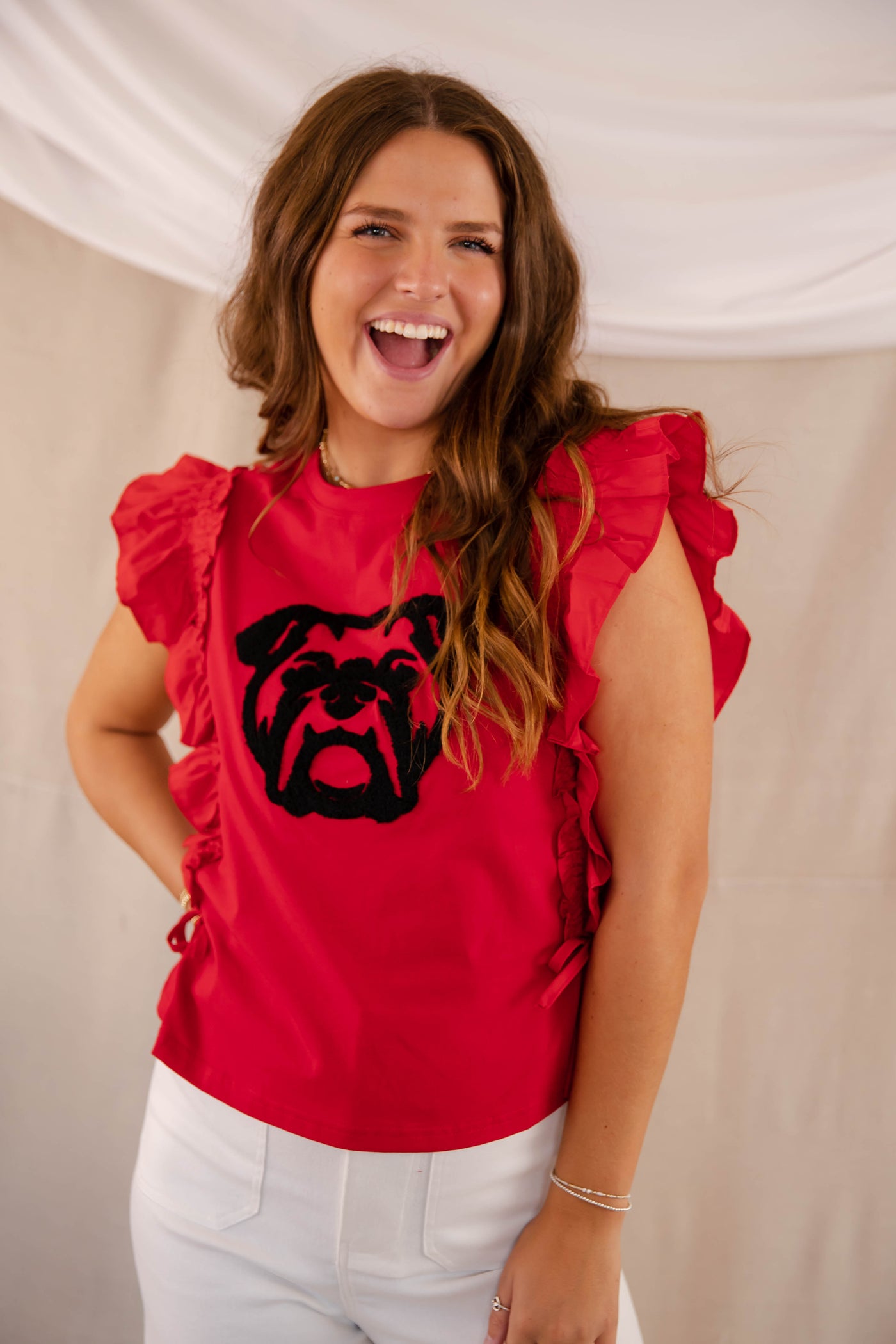 UGA Game day Top - Go Dawgs Top - Why Dress Game day Top