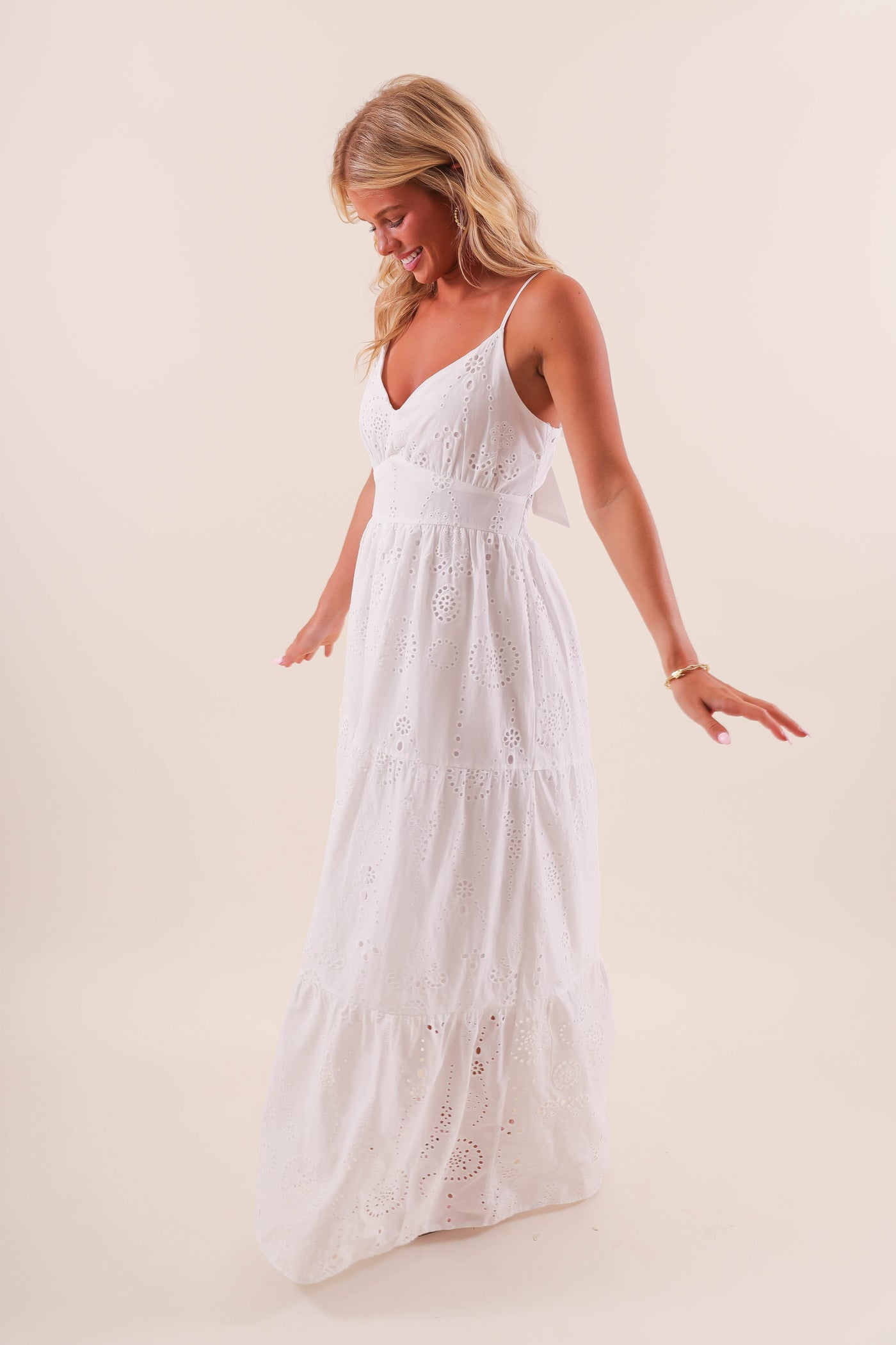 White Crotchet Maxi Dress- Women's White Summer Maxi- Iris Maxi Dress