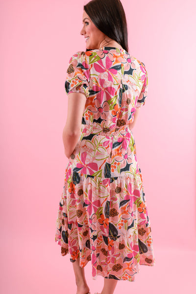 Floral Midi Dress- Tropical Midi Dress