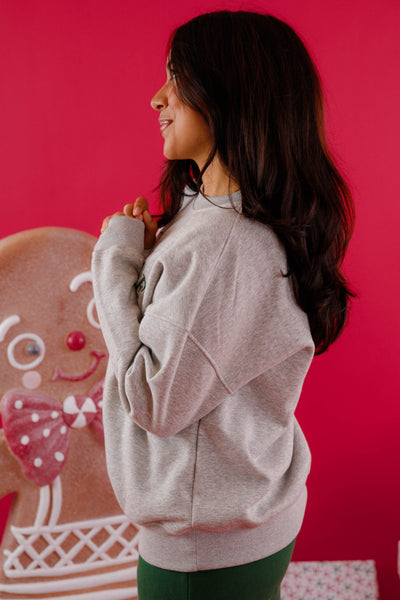 Mistletoe Mimosa Sweatshirt- Festive Holiday Sweatshirt- Lelis Christmas Embroidered Sweatshirt