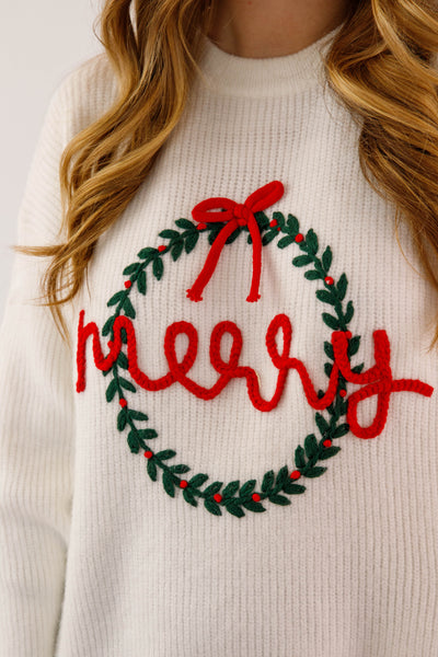 Merry Wreath Sweater
