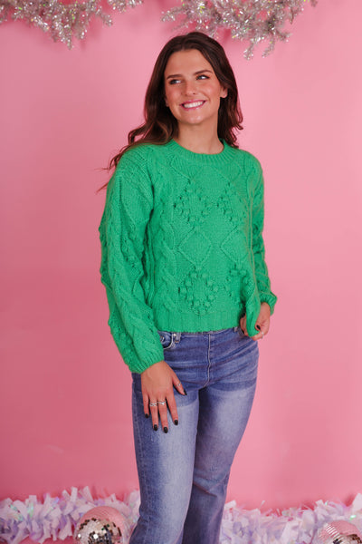 Women's Preppy Sweater- Women's Cute Winter Sweaters- Women's Ball Sweater