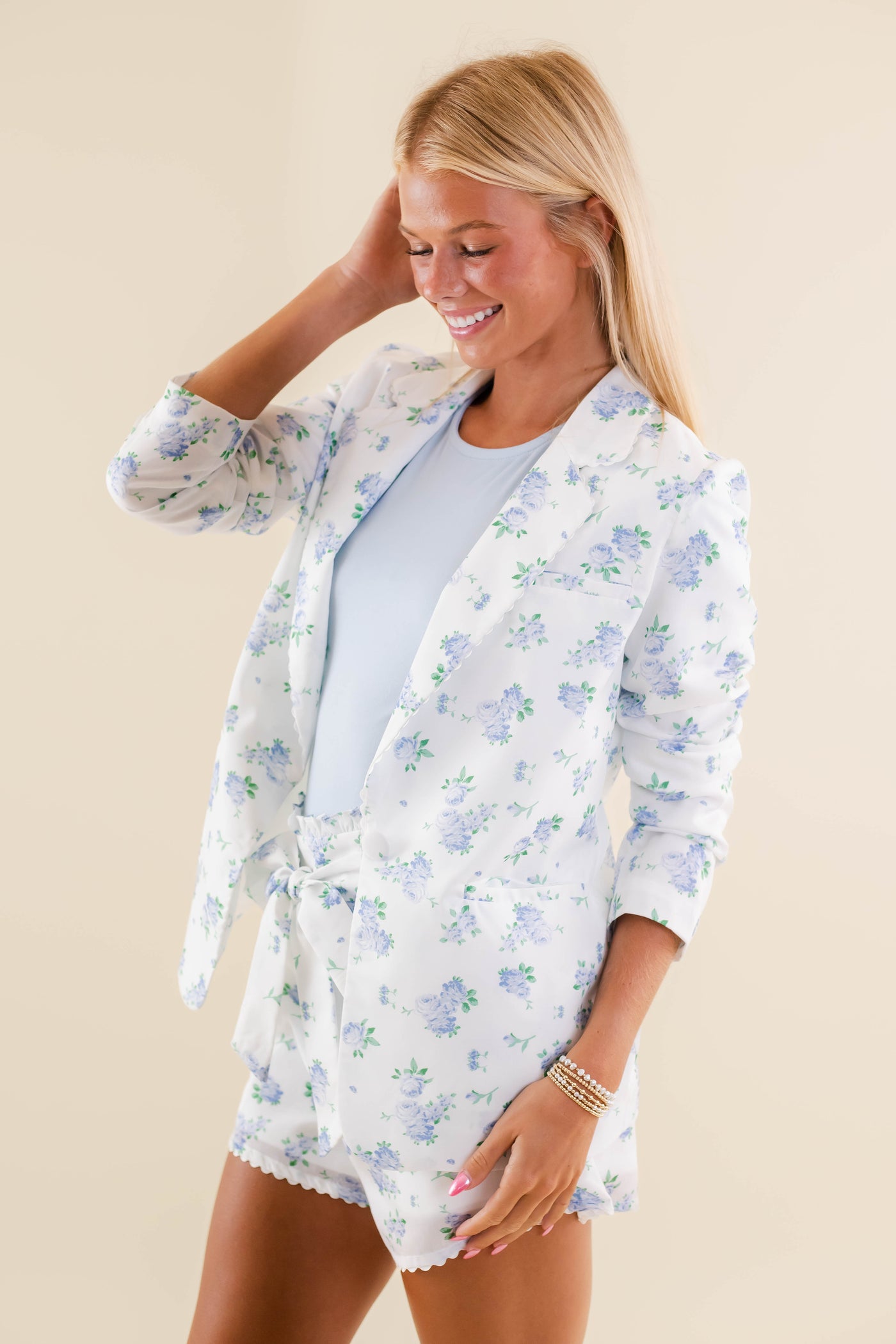 Floral Blue Blazer- Blue TCEC Blazer- LoveShack Blazer