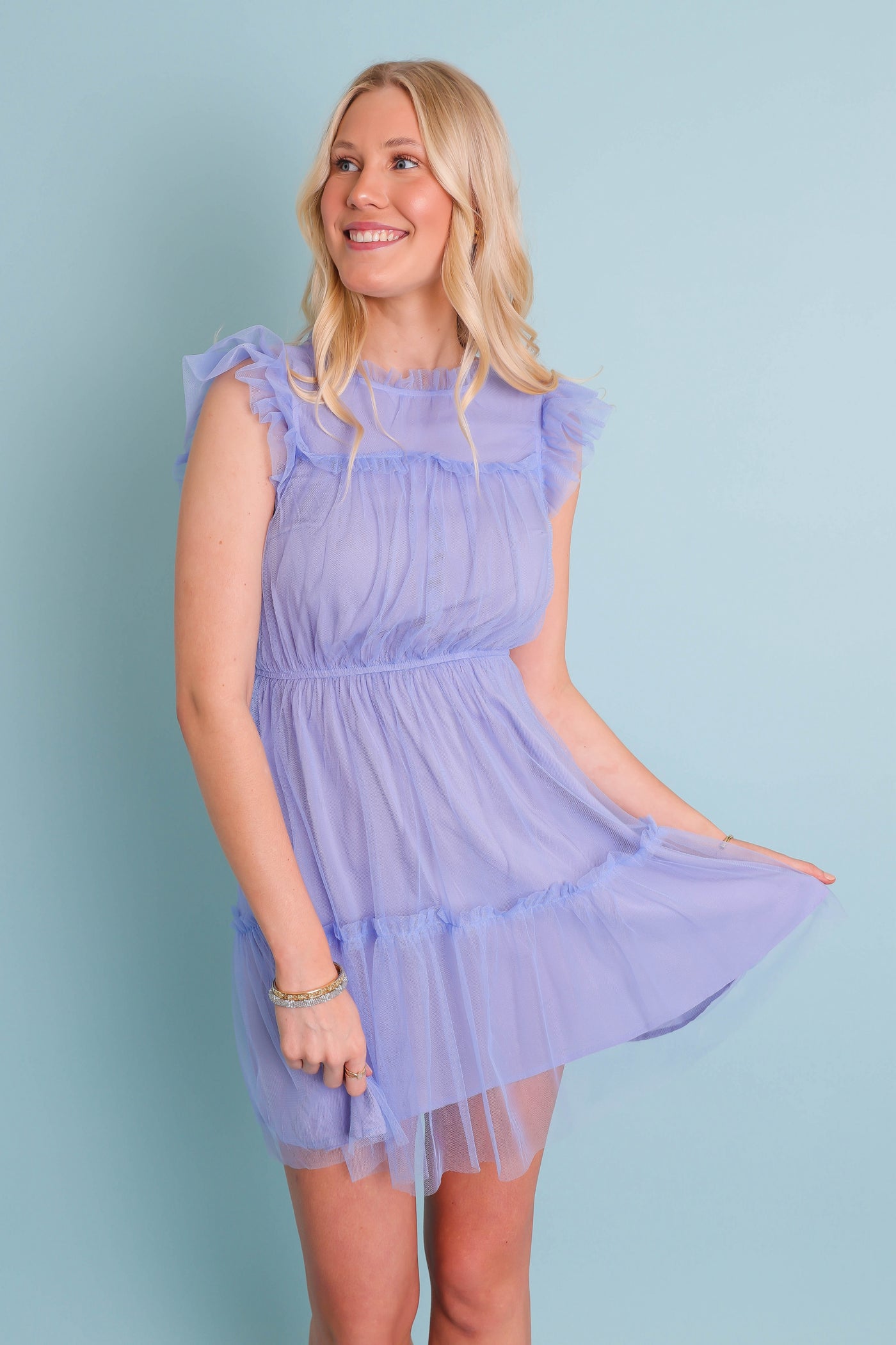 Fun Tulle Dress- Purple Tulle Dress- Preppy Women's Dresses- &Merci Dress