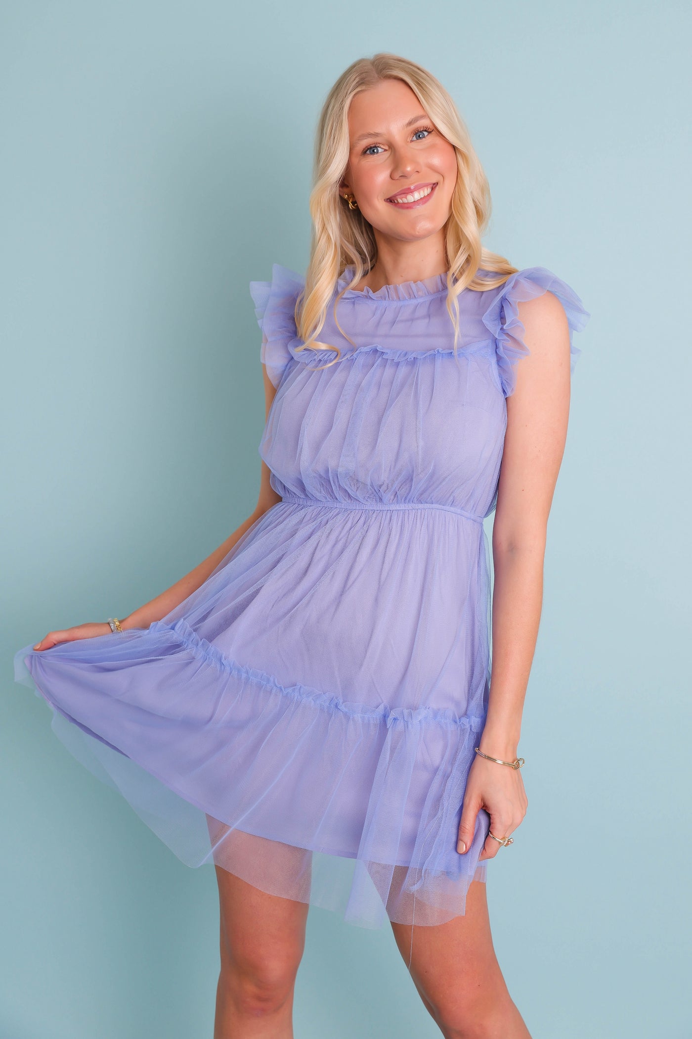 Fun Tulle Dress- Purple Tulle Dress- Preppy Women's Dresses- &Merci Dress