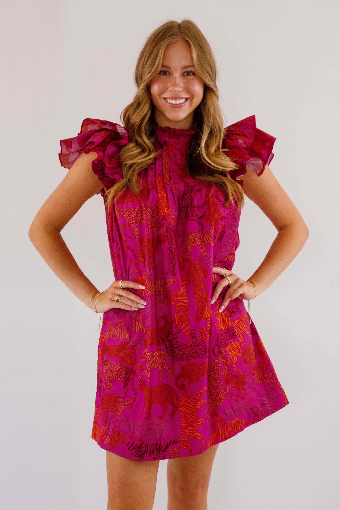 Cheetah Print Mini Dress- Women's Printed Fall Dress- SugarLips Dresses