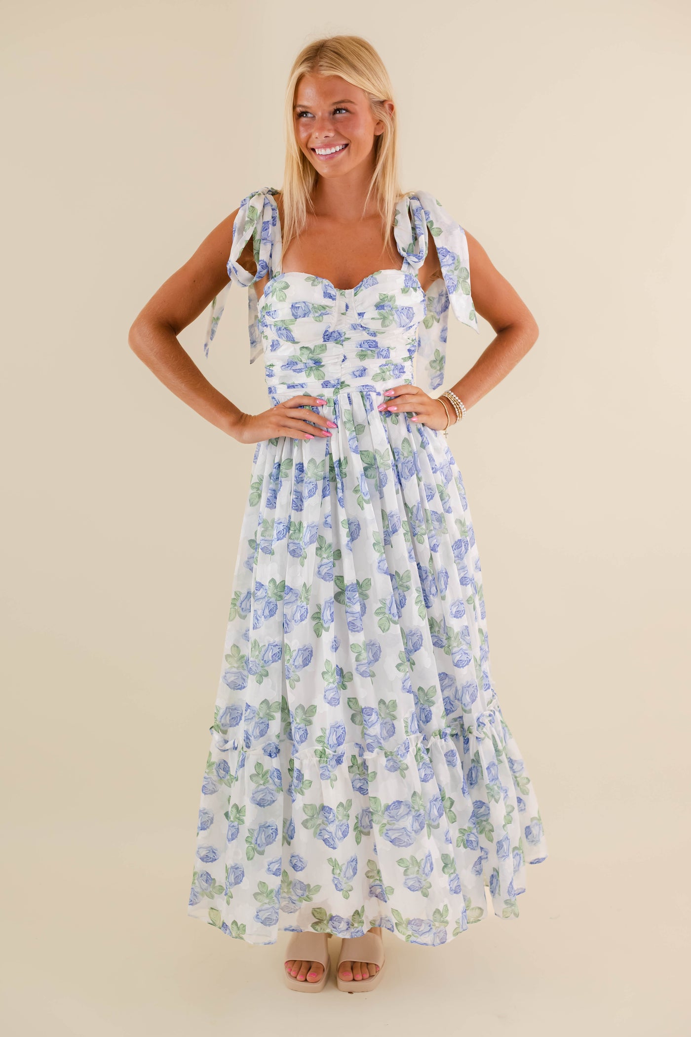 Women's Elegant Floral Dress- Women's Photoshoot Dresses- Mable Maxi Dress