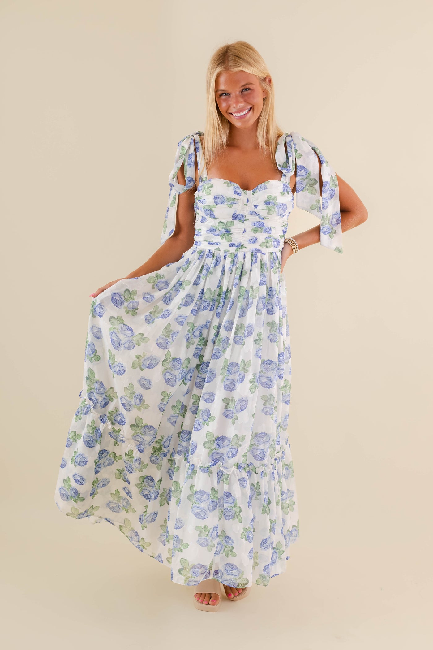 Women's Elegant Floral Dress- Women's Photoshoot Dresses- Mable Maxi Dress