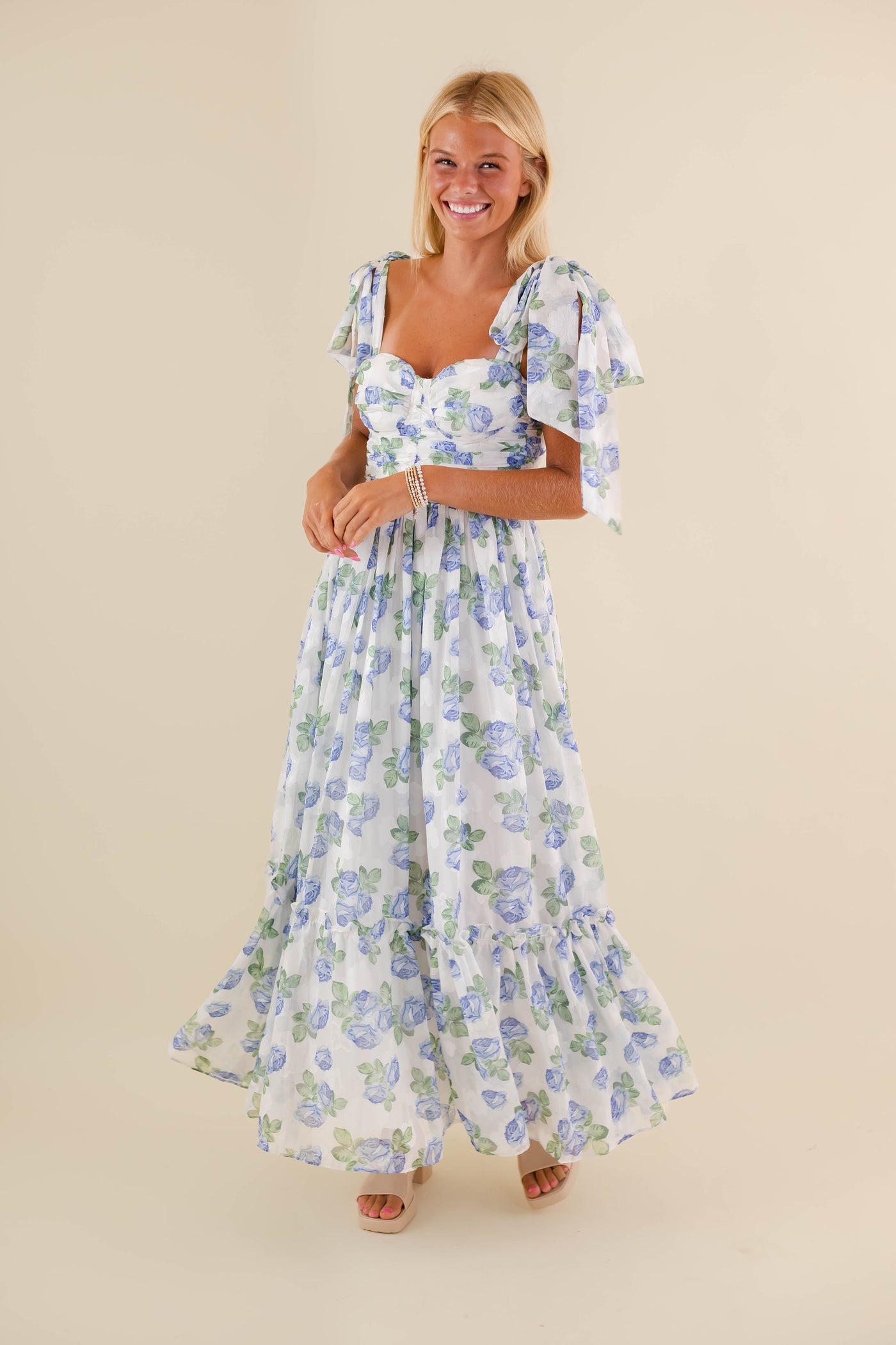 Women's Elegant Floral Dress- Women's Photoshoot Dresses- Mable Maxi Dress