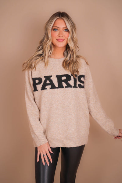 PARIS Sweater- Women's Oversized Paris Sweater- And The Why Sweaters