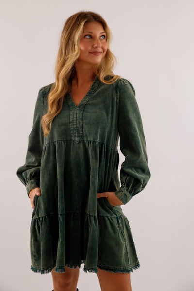 Hope of It All Dress-Green