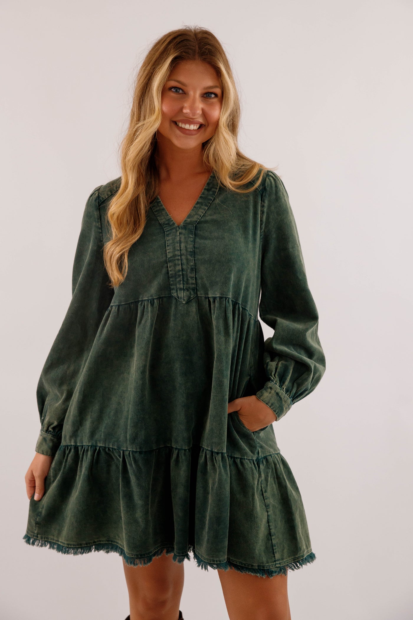 Hope of It All Dress-Green