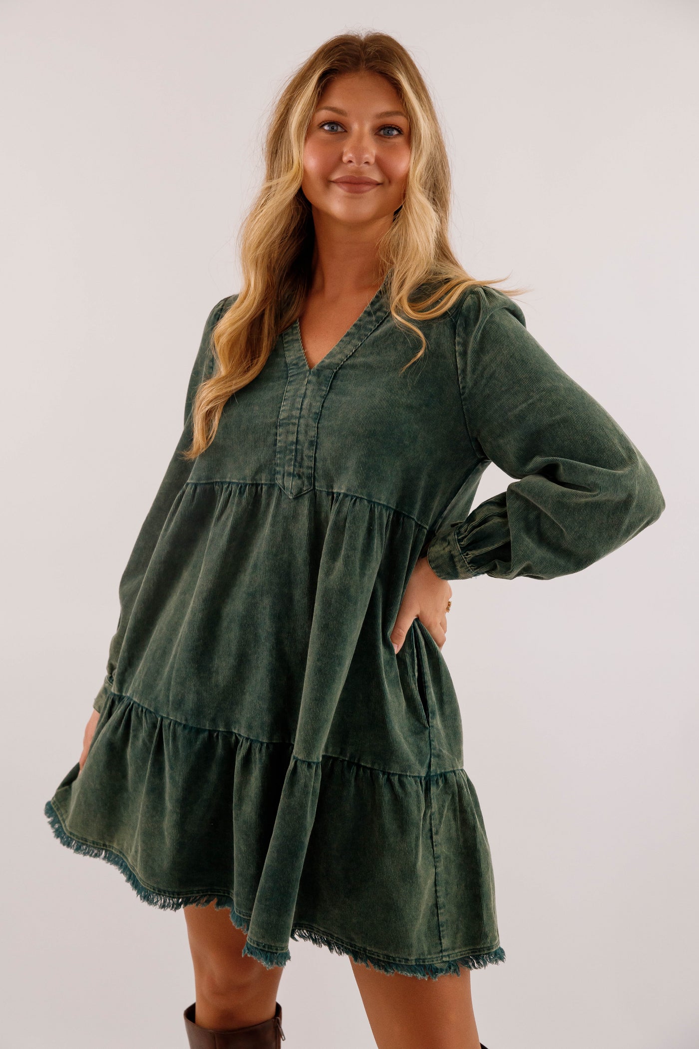 Hope of It All Dress-Green