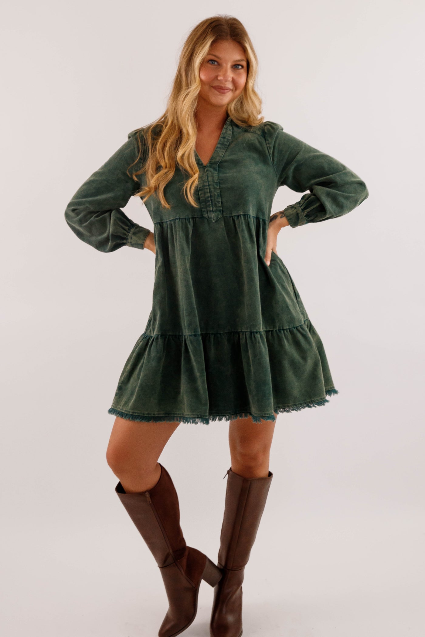 Hope of It All Dress-Green