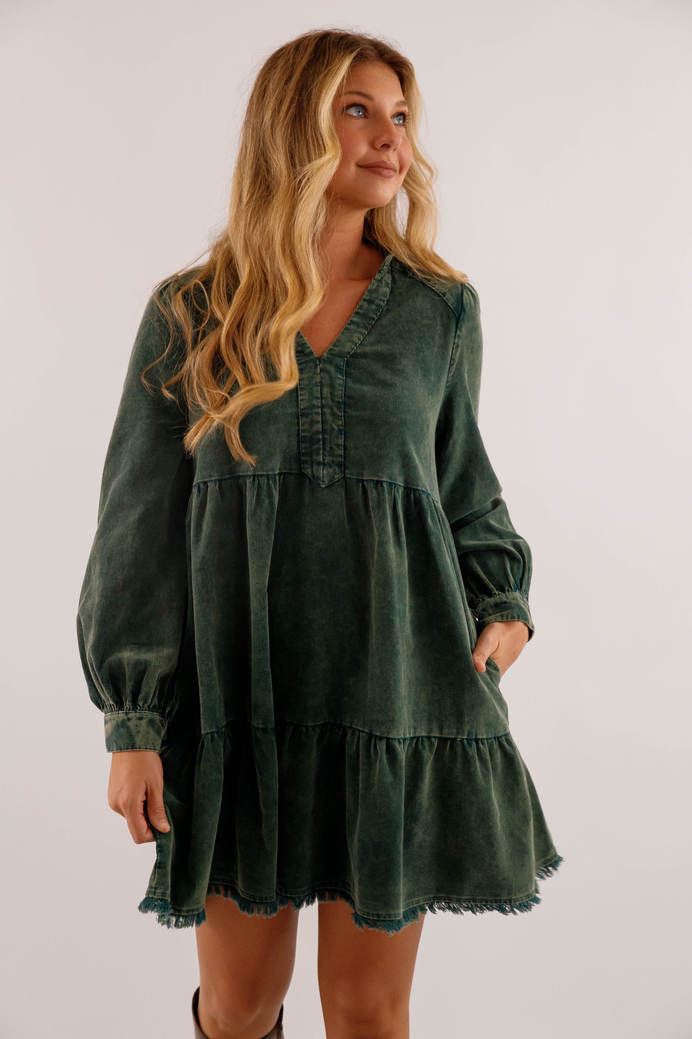 Hope of It All Dress-Green