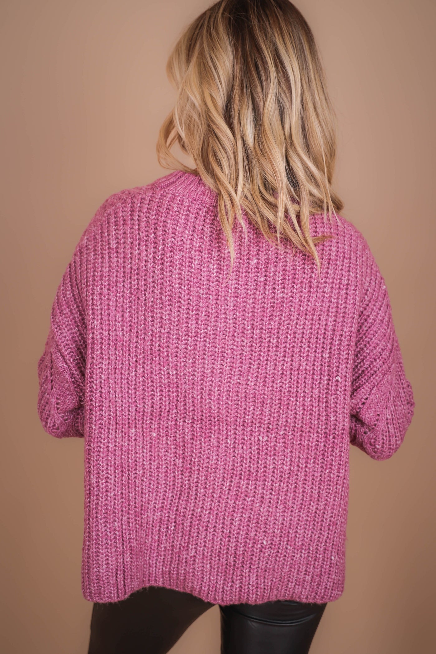 Women's Oversized Knit Sweater- Women's Soft Purple Sweater- Be Cool Sweaters