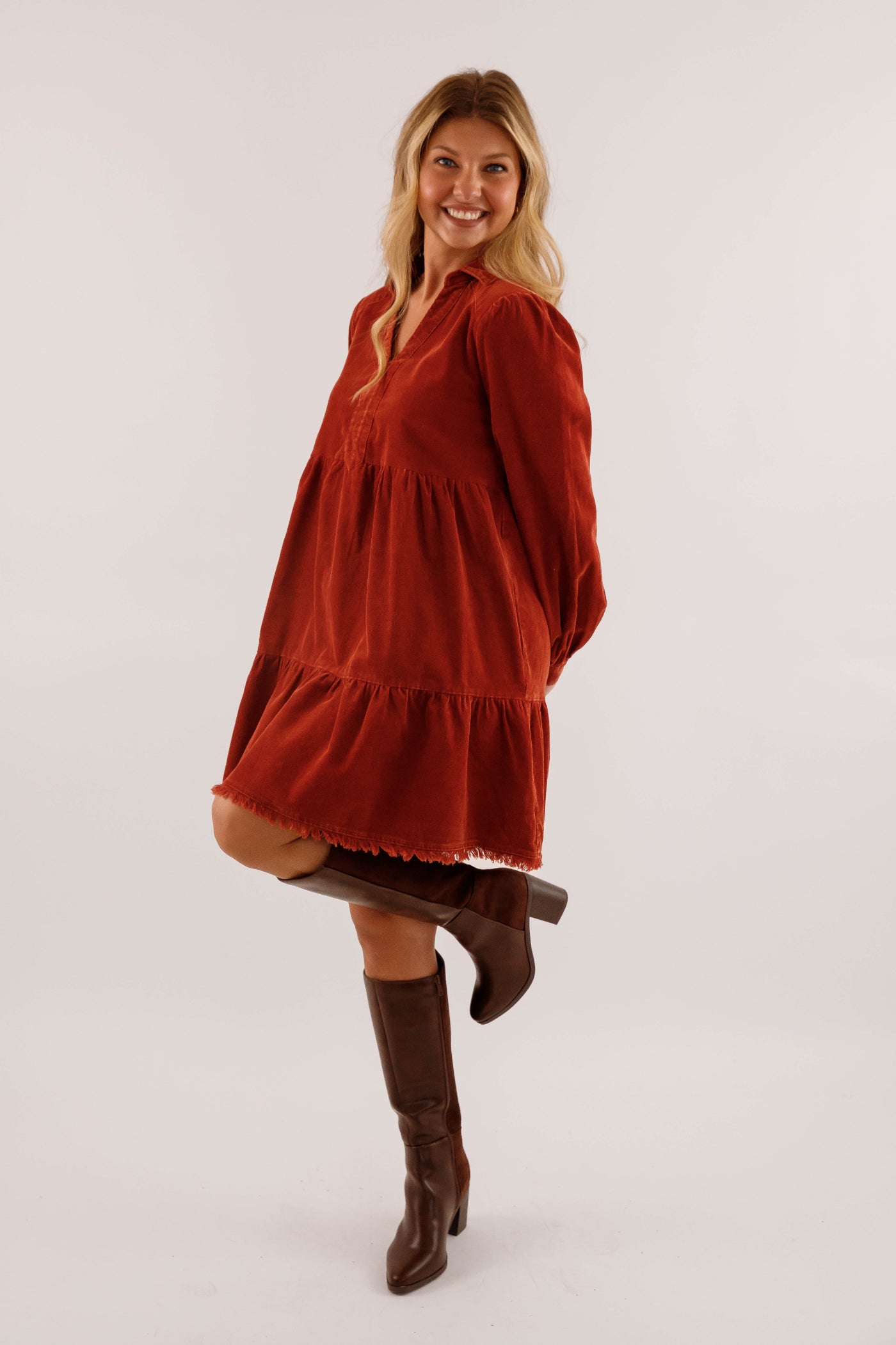Hope of It All Dress-Rust