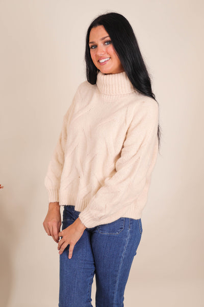 Cozy Cable Knit Sweater- Women's Chunky Oversized Sweater- She + Sky Sweaters