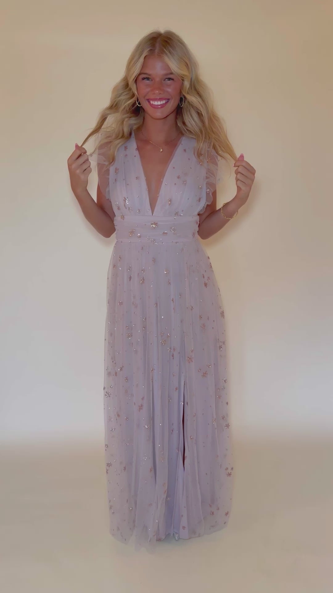 Ice Queen Maxi Dress-Dusty Blush