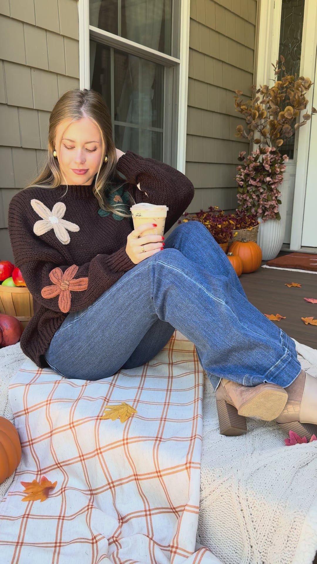 Growing Strong Sweater-Brown