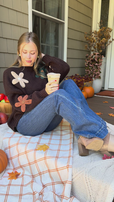 Growing Strong Sweater-Brown