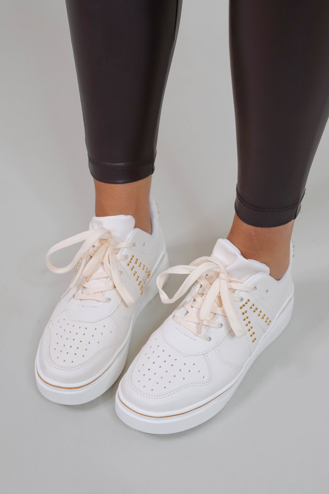 Women's Trendy White Sneakers- V Sneakers- Designer Inspired Sneakers