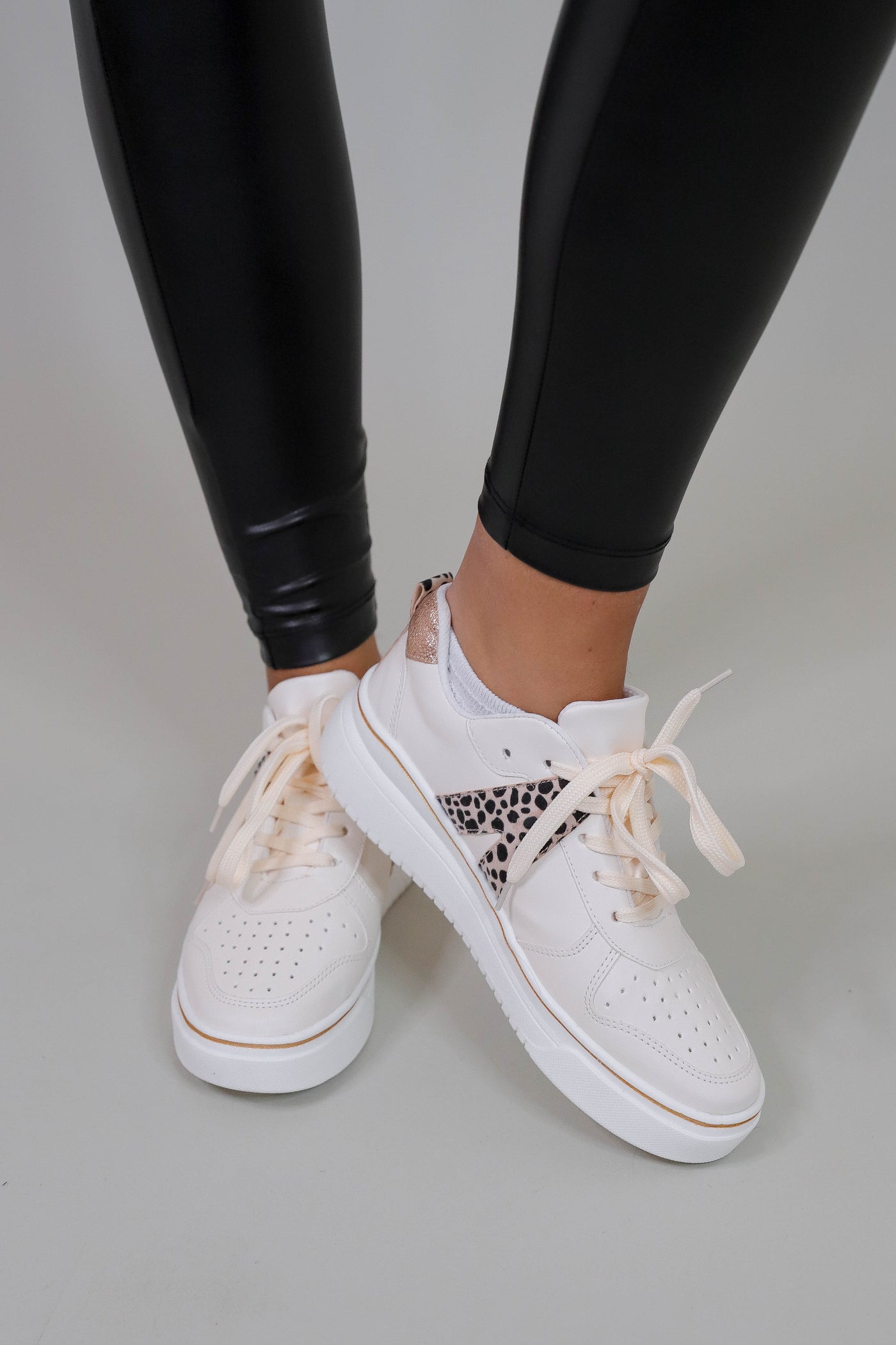 Women's Trendy White Sneakers- V Sneakers- Designer Inspired Sneakers